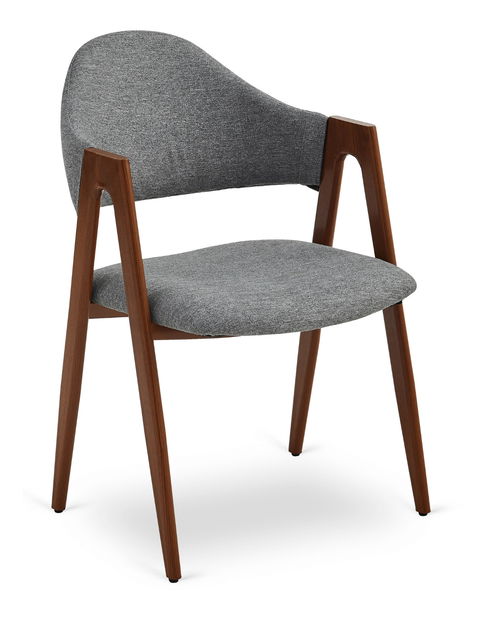 Jedálenská stolička Renuncio (sivá + orech) 