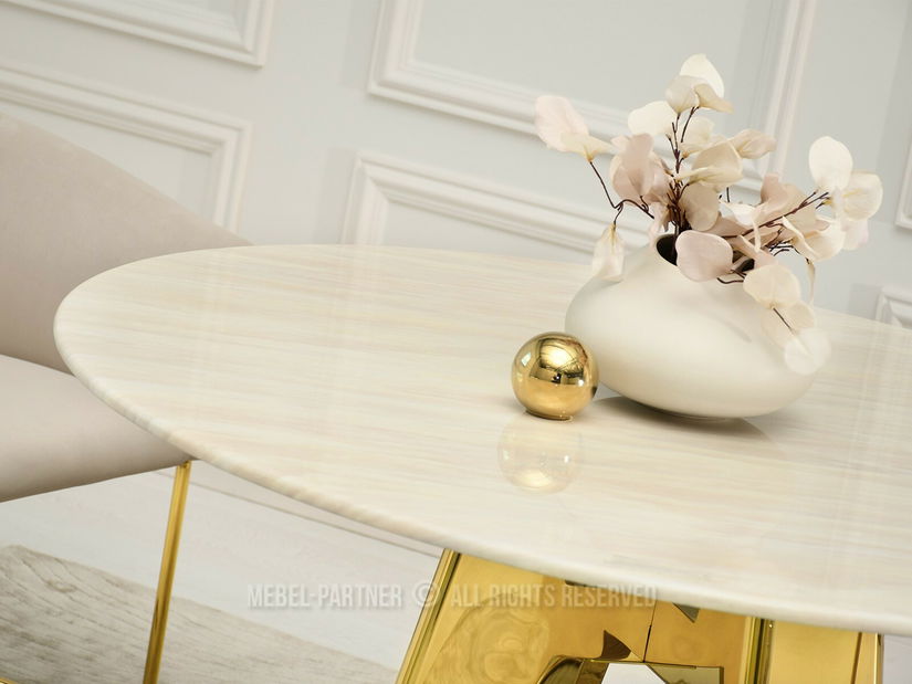 Masă sufragerie Aerosoles (bej + auriu)