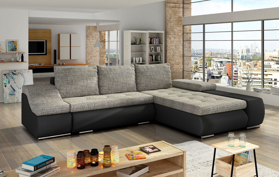 Kutna garnitura Onetta (bež + crna) (D)