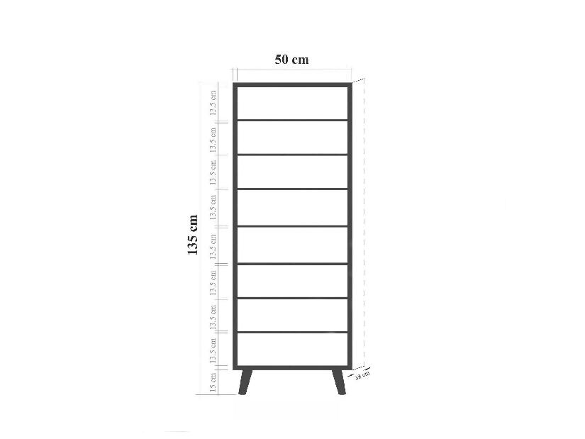 Mobilier Hol Beside 37 (alb + albastru închis) 