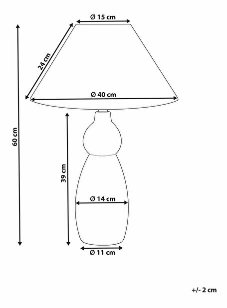 Stolná lampa Matza (modrá + biela)