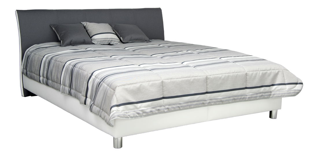 Manželská posteľ 180 cm Blanár Columbia (biela) (s roštom a matracom IVANA)