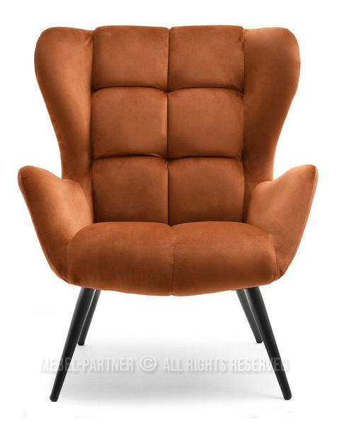 Fotelja Kikino (bakar + crna)