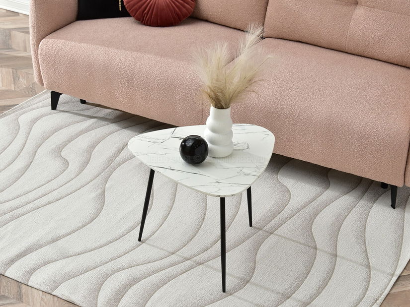 Măsuță de cafea Rossi S (alb + negru)