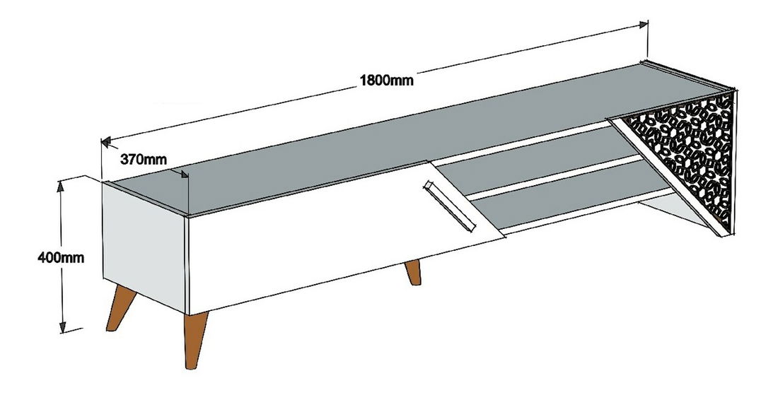 TV asztal/szekrény Berny 2 (tölgy)