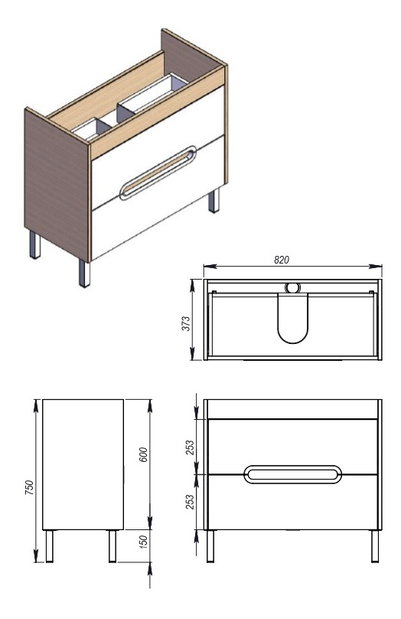 Kúpeľňová skrinka s umývadlom Juventa Monza Mn-85 W