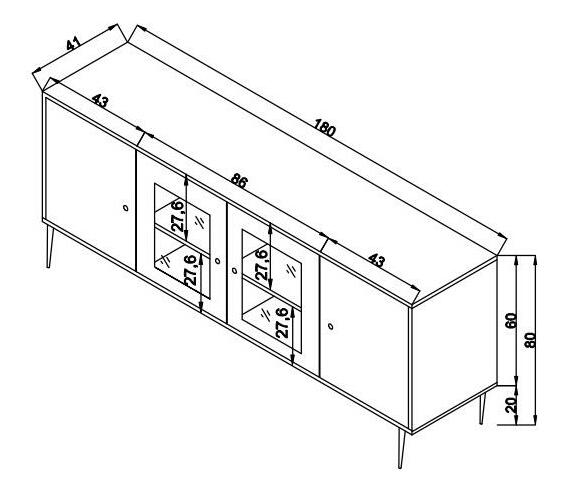 Ormarić Masilu 2 (hrast)