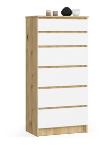 Komoda Kalista III (dub artisan + biela)