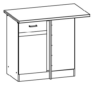Dulap inferior de bucătărie, de colț Estell EZ18 D100NW