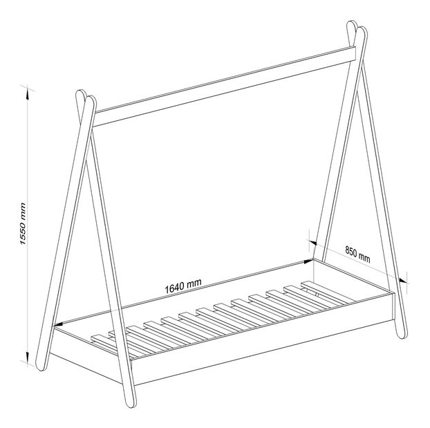 Dječji krevet Graciela (bijela) (s madracem)