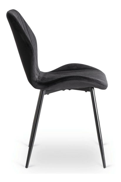 Blagovaonski set Visite (hrast rustikal + crna) (za 4 osobe)