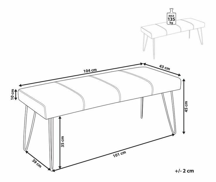 Lavica BETTEA (béžová)