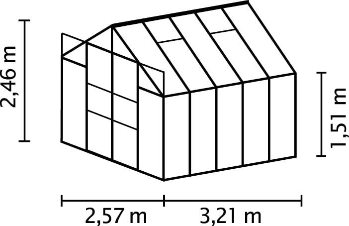 Stil clasic Greenhouse Jupiter 8300 (policarbonat + aluminiu anodizat)