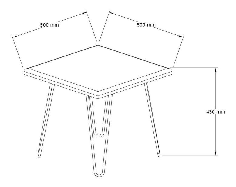 Stolić za kavu Nukone (orah + crna)