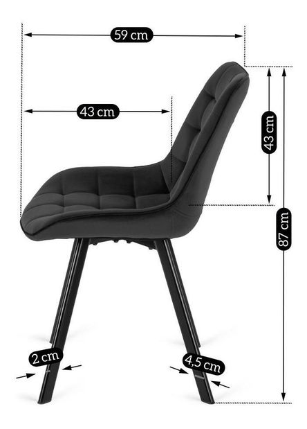 Scaun sufragerie Roprodocun (negru) 