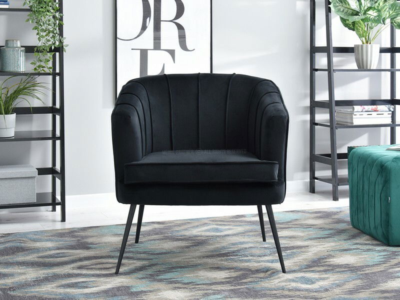 Fotoliu Etimee F (negru + auriu)