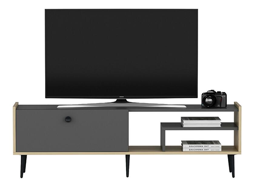 TV asztal/szekrény Musuka 2 (antracit + zafír tölgy) 