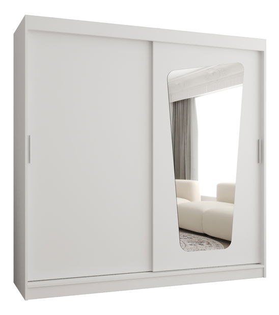 Dulap de haine 200 cm Mokka (alb)