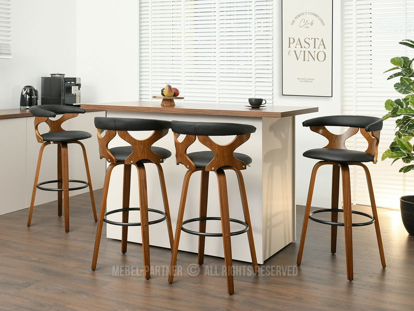 Stolička Hagrid (orech tmavý + čierna)