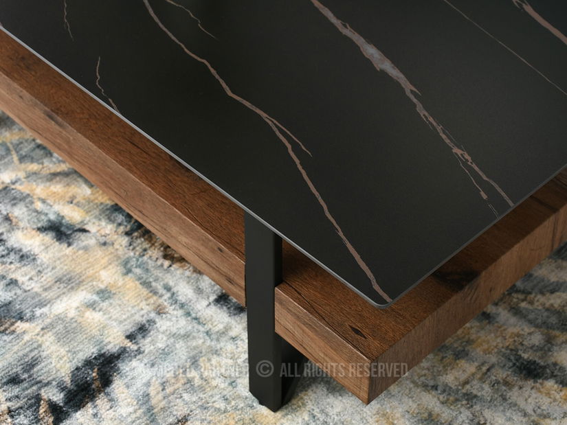 Stolić za kavu Bohac (crni mramor + crna)