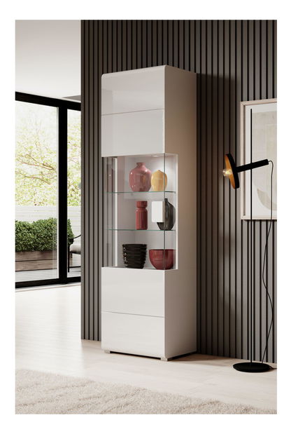 Vitrină Tamie Typ 05 (alb lucios)