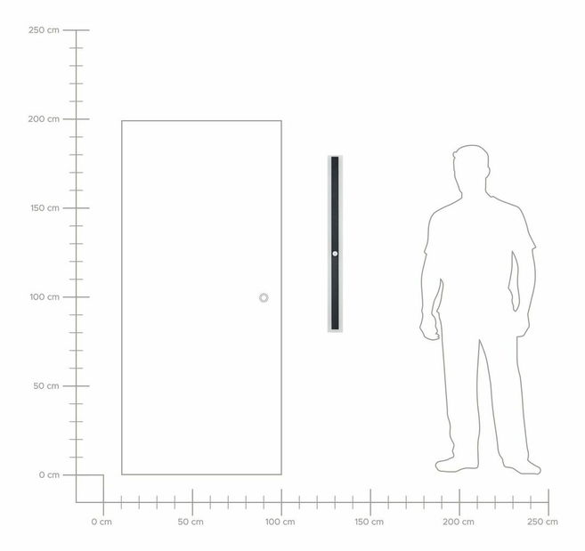 Fali kültéri lámpa 100 cm Sennett (fekete) 