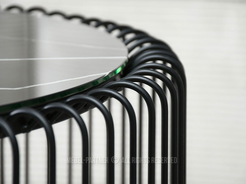 Dohányzóasztal Nils M (fekete márvány + fekete)