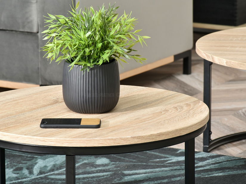 Dohányzóasztal Kolja Stolik S (szonoma tölgy + fekete) 