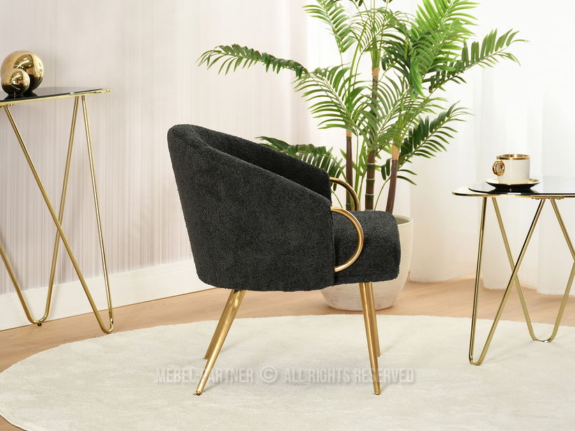 Kreslo Carma F (čierna + zlatá)