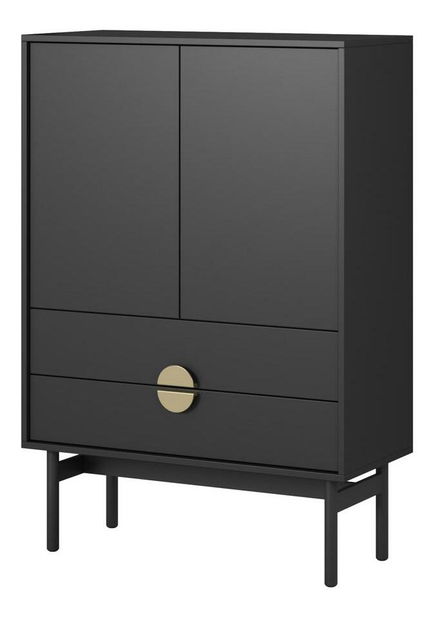 Komód Stellia S8 (fekete)