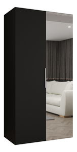 Ormar za garderobu 100 cm Mirabella 2 (crna + kašmir)