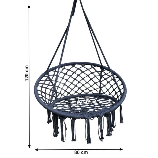 Závesné hojdacie kreslo Amarea (čierna) *výpredaj