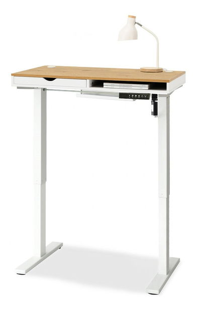 PC asztal Osto 100 (fehér tölgy + fehér)