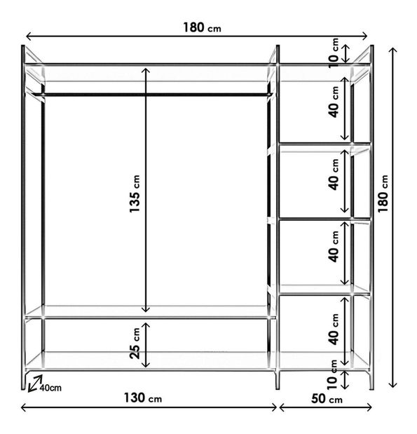 Regál Tamarix (biela) 