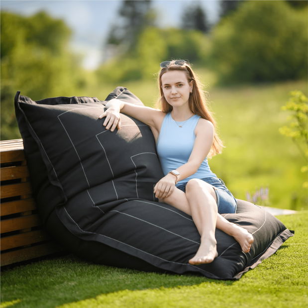 Fotoliu puf Balduin (gri închis)