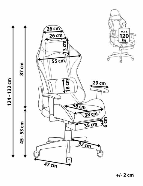 Uredska stolica VITTORE (sintetička koža) (crna + zelena)