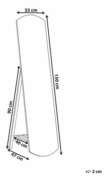 Oglindă Cheza (lemn deschis)