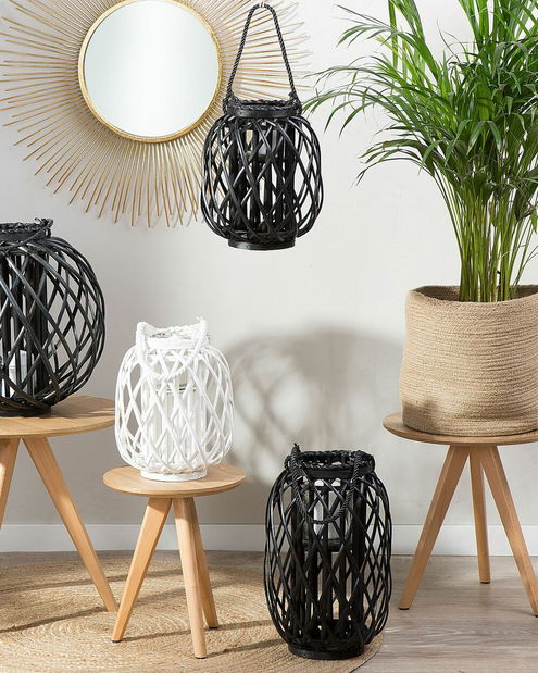 Lampáš MAURI 30 cm (drevo) (čierna)