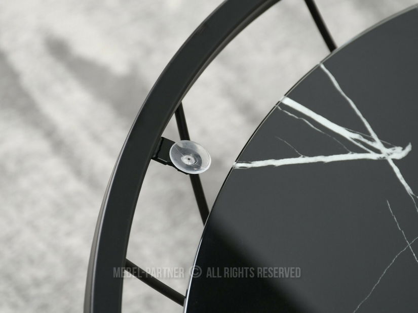 Măsuță de cafea Foxy (marmură neagră + negru)