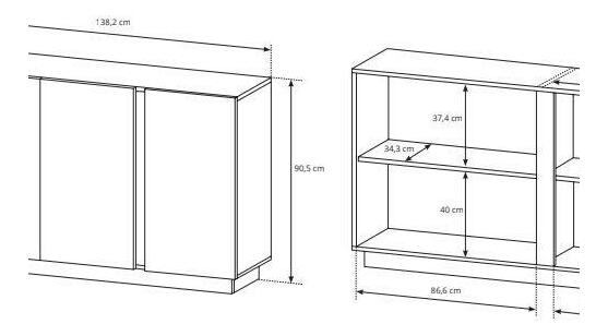 Ormarić Archie 138 (bijela)