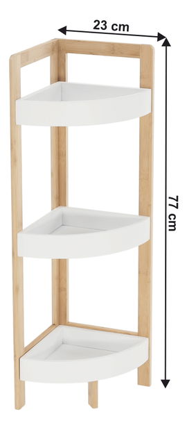 Kúpeľňový rohový regál Fongy