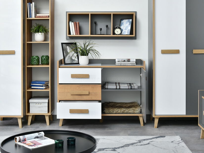 Mobilier living Semivacias 05 (alb)