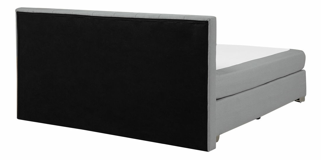 Manželská posteľ Boxspring 160 cm AMELISA (látka) (sivá) (s roštom a matracom)