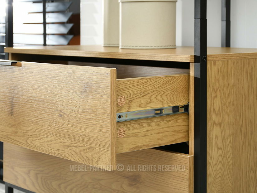 Regál Tejido (dub + čierna)