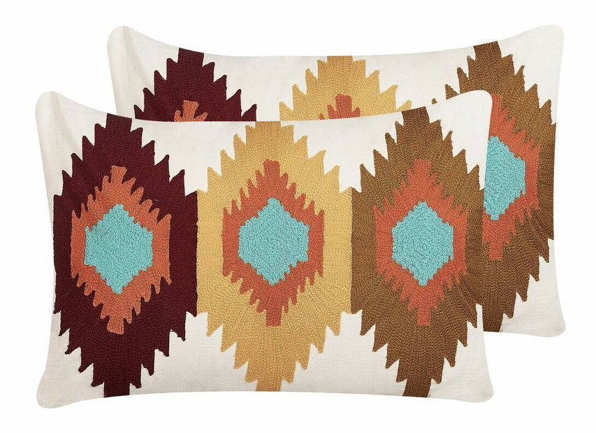 Sada 2 ozdobných vankúšov 40 x 60 cm Dana (viacfarebná)