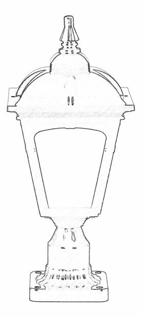 Iluminat de perete pentru exterior Becki (Negru + alb)