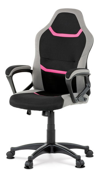 Gamer szék/fotel Leira-L611-PINK (fekete + szürke + rózsaszín)
