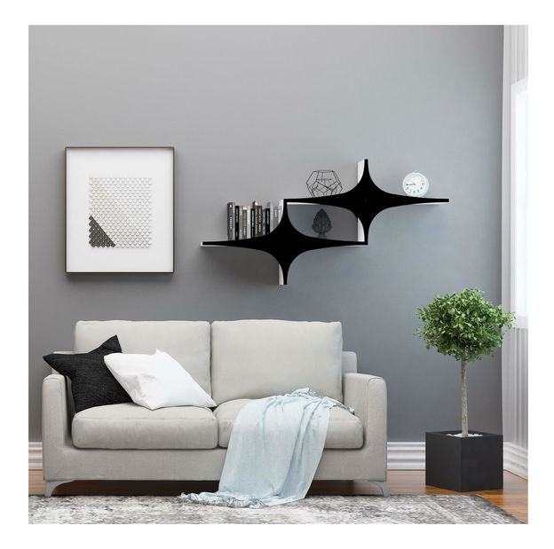 Raft Salvia 2 (negru + alb)