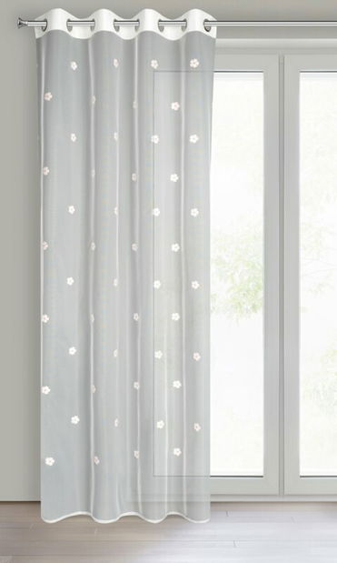 Perdea 140x250 cm Elssa (alb + roz)