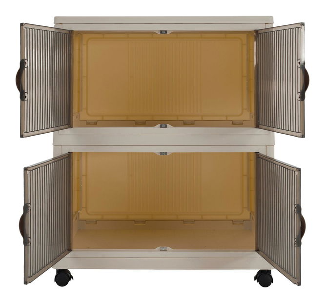 Ormarić Pillia 1 (bijela + smeđa)